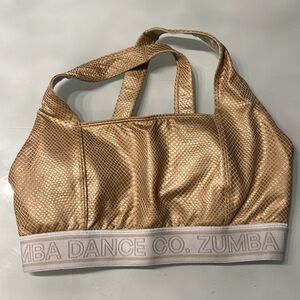 Small size gold zumba bra
